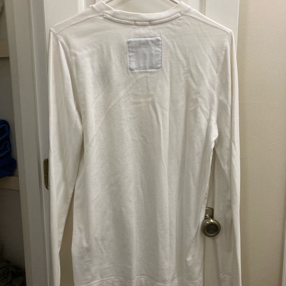 Abercrombie & Fitch Muscle White Long Sleeve Shirt - Picture 4 of 6